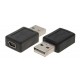 POWERTECH Αντάπτορας USB 2.0A (M) σε Mini USB (F), μαύρο