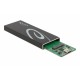 DELOCK θήκη για Μ.2 key B SSD 42003, Type-C, USB3.2 10Gbps, μαύρη