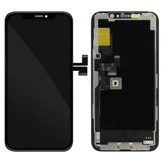 TW INCELL LCD για iPhone 11 Pro, camera-sensor ring, earmesh, μαύρη