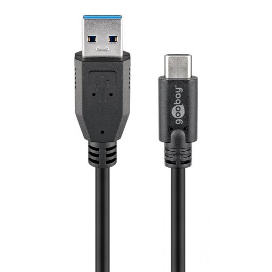 GOOBAY καλώδιο USB 3.0 σε USB-C 67890, 5Gbit/s, 1m, μαύρο