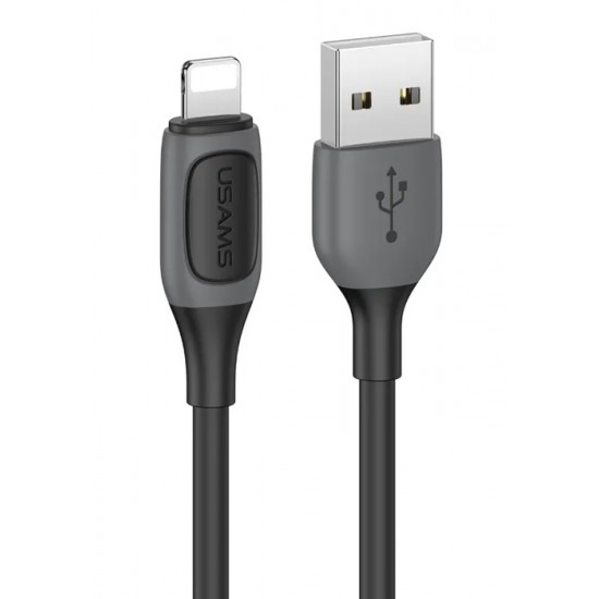 USAMS καλώδιο Lightning σε USB US-SJ595, 2.4A, 1m, μαύρο