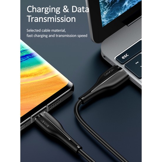 USAMS καλώδιο USB-C σε USB US-SJ372, 2A, 1m, μαύρο