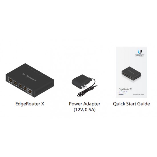 UBIQUITI Gigabit PoE EdgeRouter X ER-X, 5 ports 10/100/1000Mbps