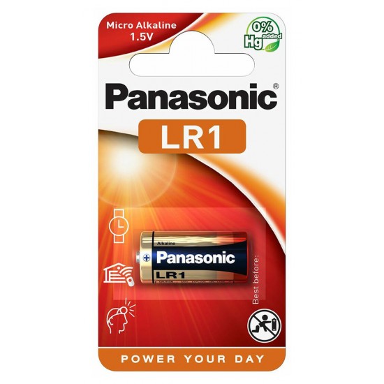 PANASONIC αλκαλική μπαταρία, Lady/LR1, 1.5V, 1τμχ